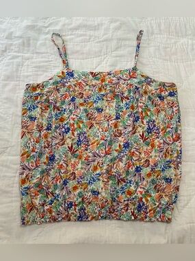 Dear John Camisole Tank Top Womens L Floral Boho Hippie Coastal Aunt